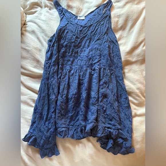 Free People Navy Polka Dot Dress - Picture 4 of 5